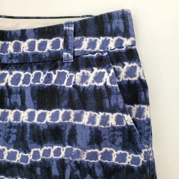 J.Crew Factory Women's Tie Dye Linen Cotton Blend Casual Shorts - Picture 2 of 7